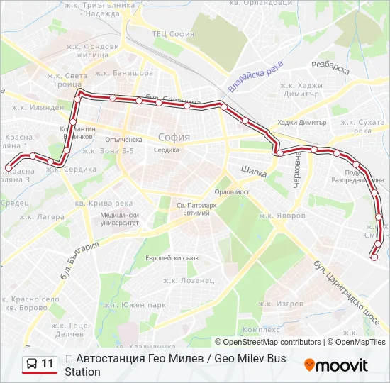 11 Bus Line Map