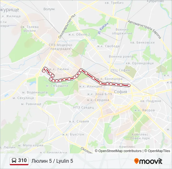310 Bus Line Map