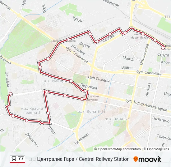 77 Bus Line Map