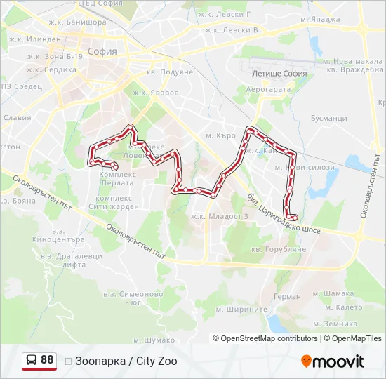 88 Bus Line Map