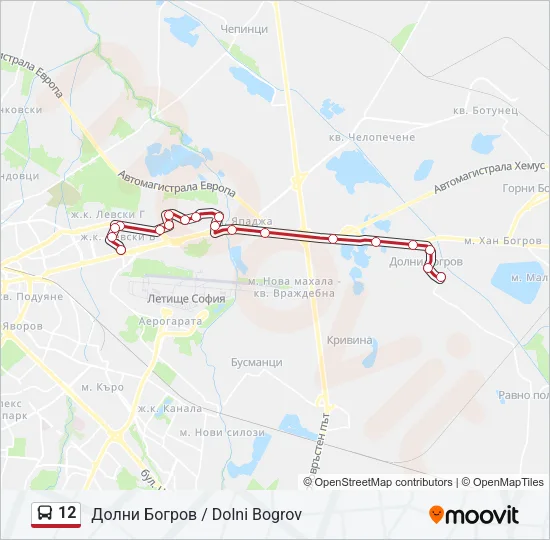 12 Bus Line Map