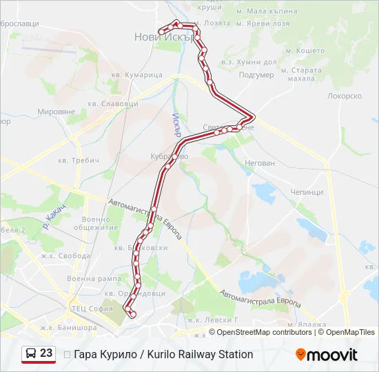 23 Bus Line Map