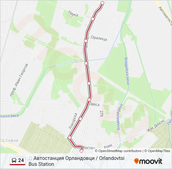24 Bus Line Map