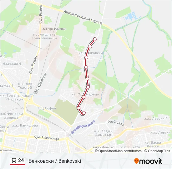 24 Bus Line Map