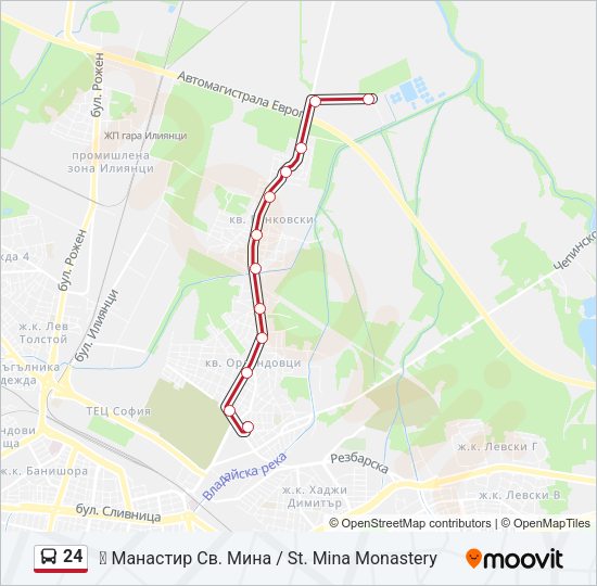 24 Bus Line Map