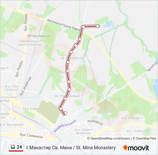 24 Bus Line Map
