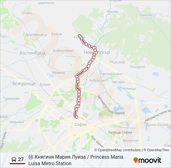 27 Bus Line Map