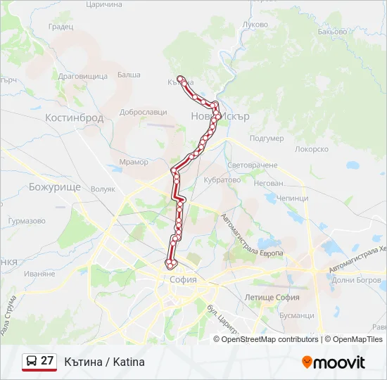 27 Bus Line Map