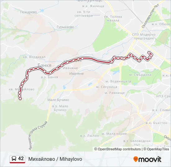 42 Bus Line Map