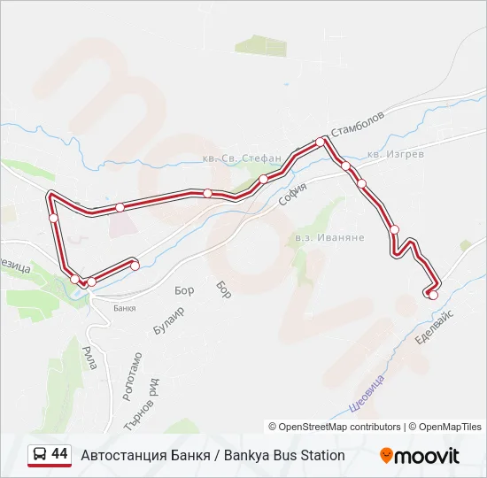 44 Bus Line Map