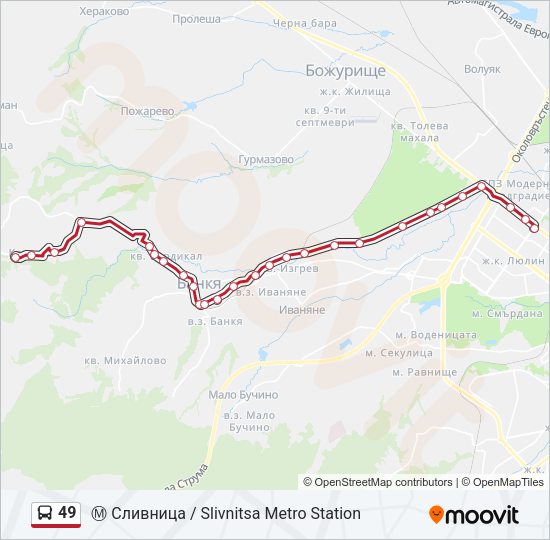 49 Bus Line Map