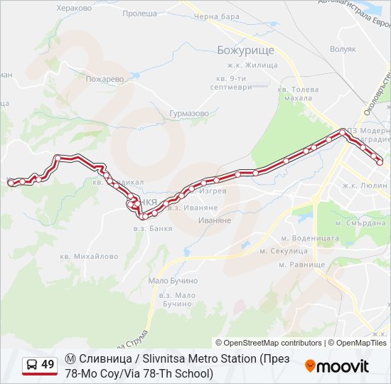 49 Bus Line Map