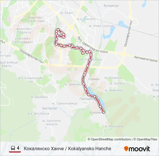 4 Bus Line Map