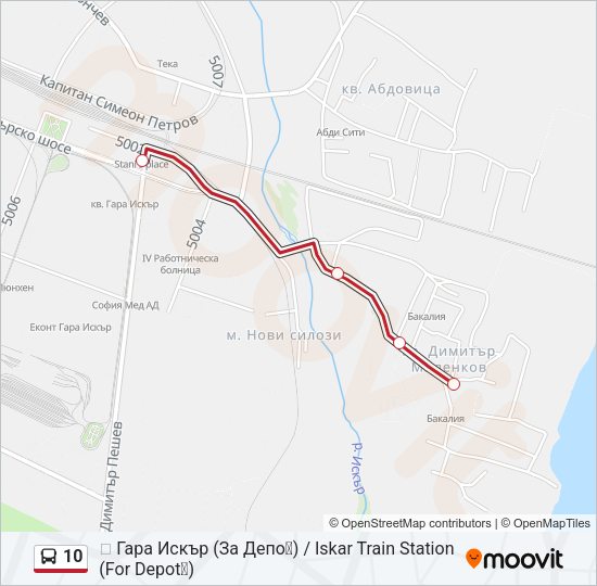 10 Bus Line Map