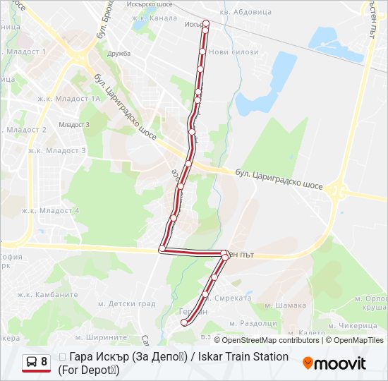 8 Bus Line Map