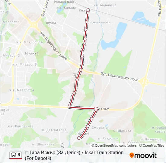 8 Bus Line Map