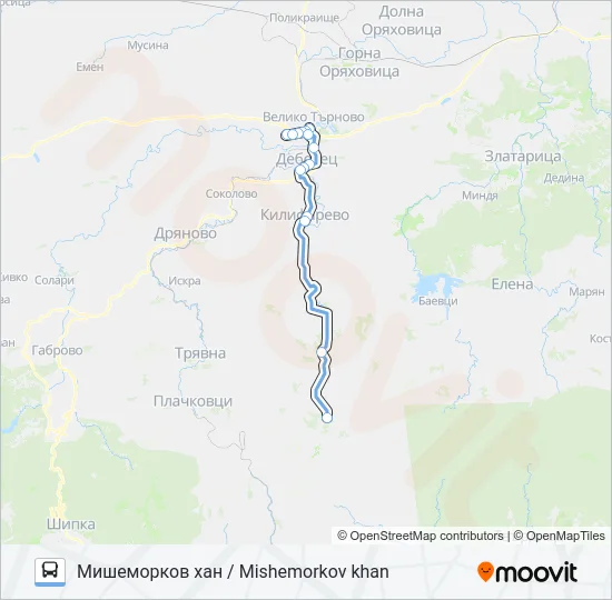 МИШЕМОРКОВ ХАН Bus Line Map