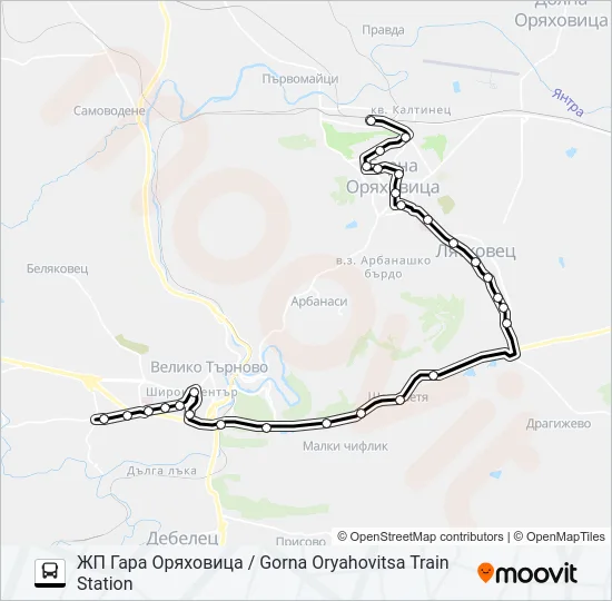 Автобус МАРШРУТКА: карта маршрута