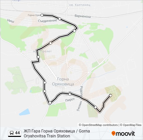 44 Bus Line Map