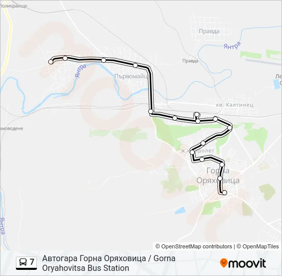7 Bus Line Map