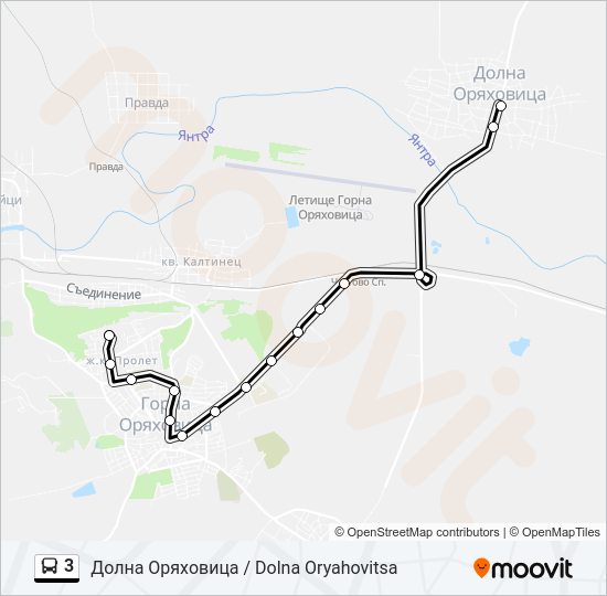 3 Bus Line Map
