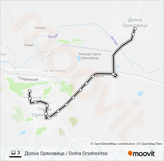 3 Bus Line Map