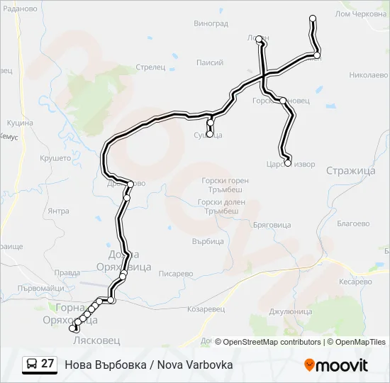 27 Bus Line Map