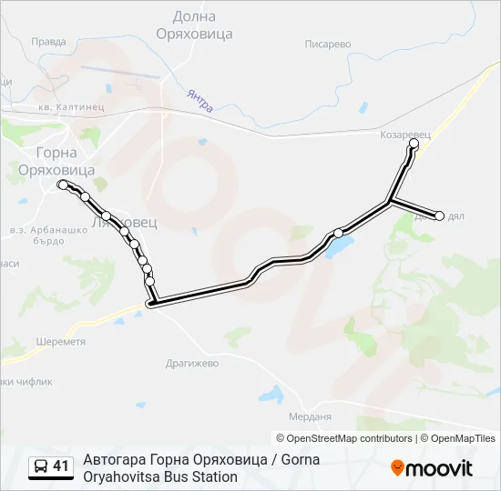 41 Bus Line Map
