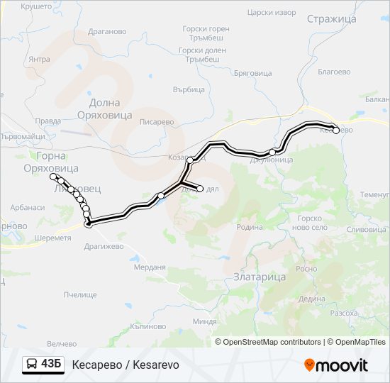 43Б Bus Line Map