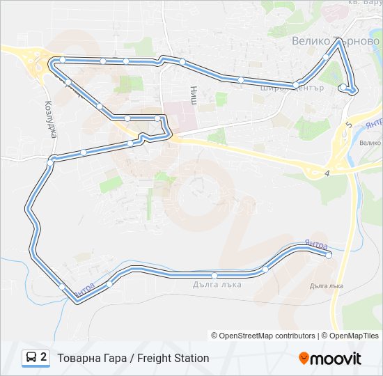 2 Bus Line Map