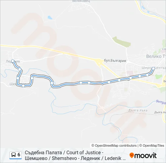 6 Bus Line Map