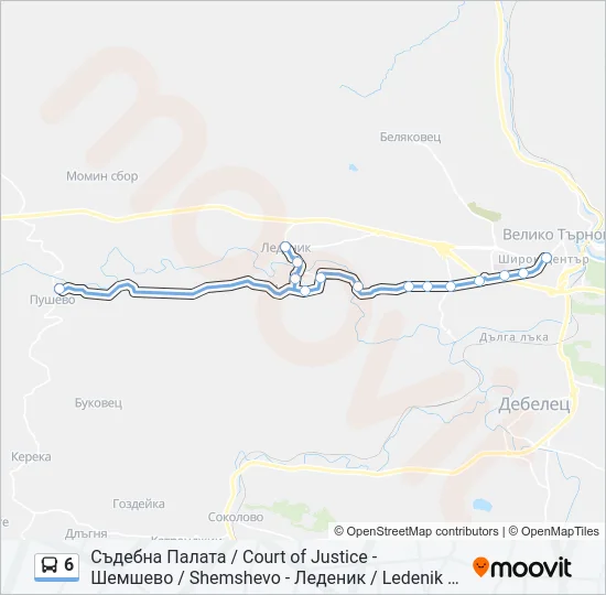 6 Bus Line Map