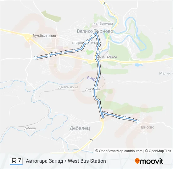 7 Bus Line Map