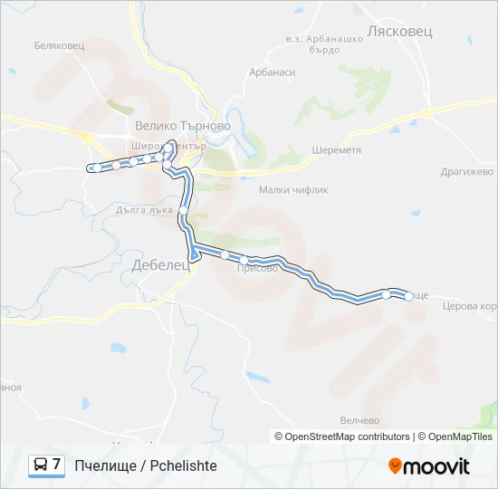 7 Bus Line Map