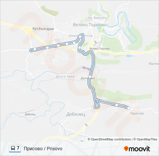7 Bus Line Map
