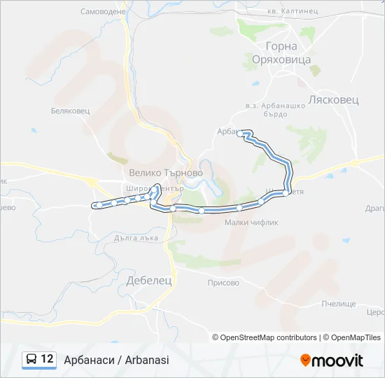 12 Bus Line Map