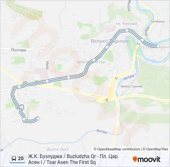 20 Bus Line Map