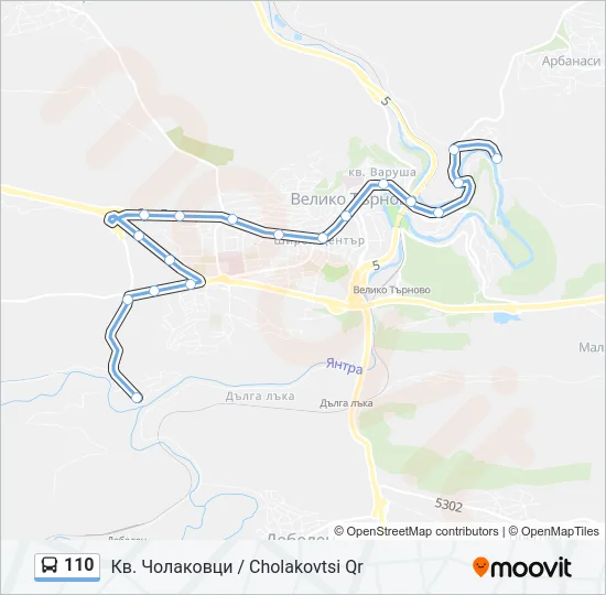 110 Bus Line Map
