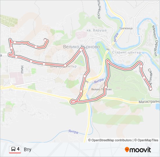 4 bus Line Map