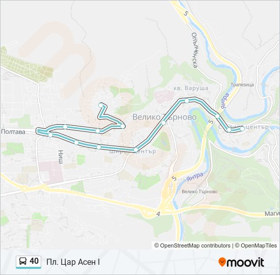 40 bus Line Map