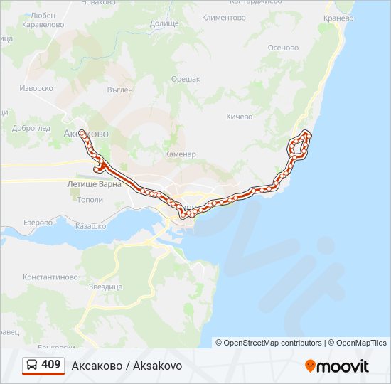 409 Bus Line Map