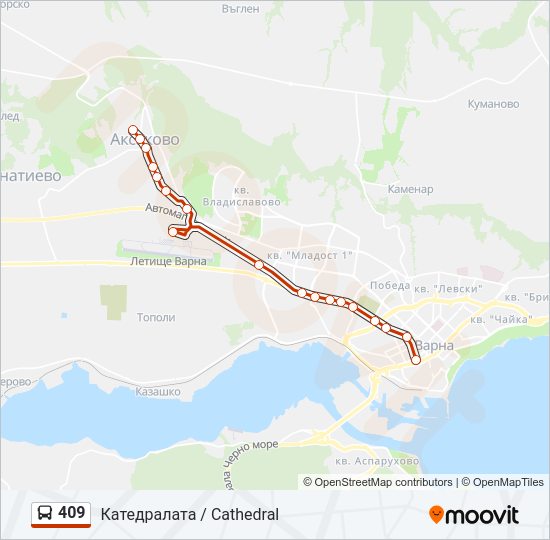 409 Bus Line Map