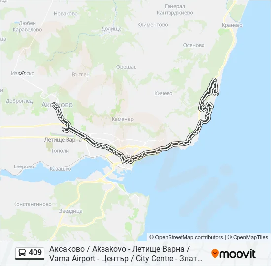 409  Карта на Линията