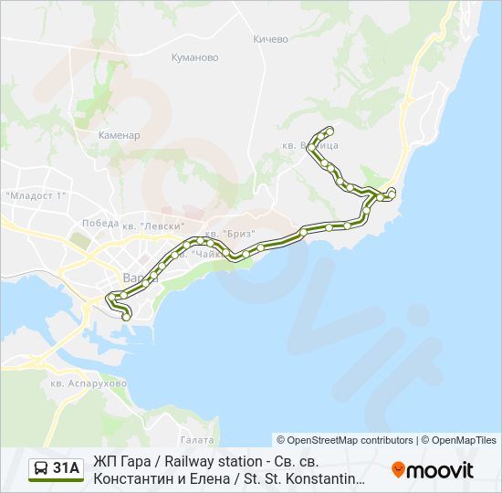 31A bus Line Map