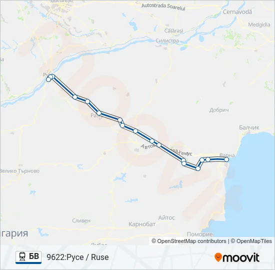 БВ Train Line Map