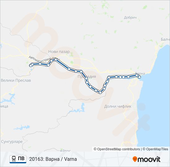 ПВ Train Line Map