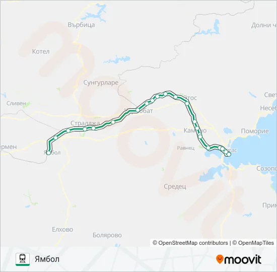 ПВ 80122 Train Line Map