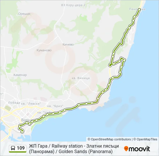 109 Bus Line Map