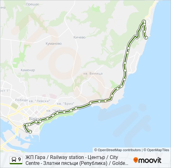 9 bus Line Map