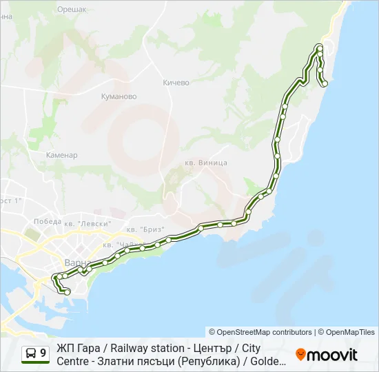 9 Bus Line Map